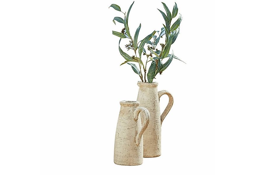 Mirabeau Tischvase Deko-Krug 2er Set Lilette antikbeige günstig online kaufen