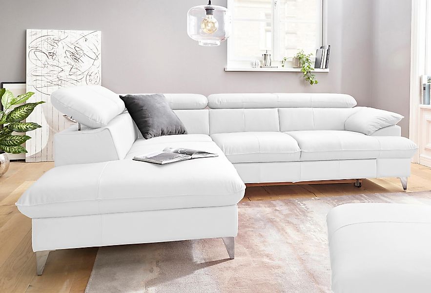 COTTA Ecksofa Caluso L-Form, mit Kopfteilverstellung, günstig online kaufen