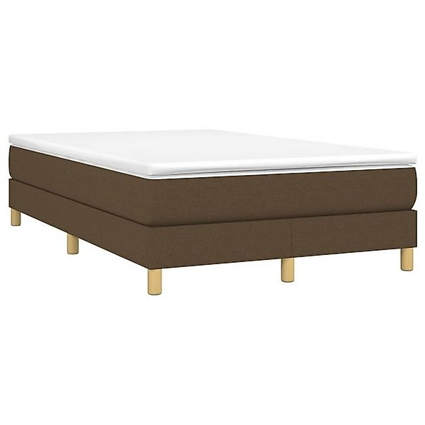 vidaXL Boxspringbett, Boxbett mit Matratze Dunkelbraun 120x200 cm Stoff günstig online kaufen