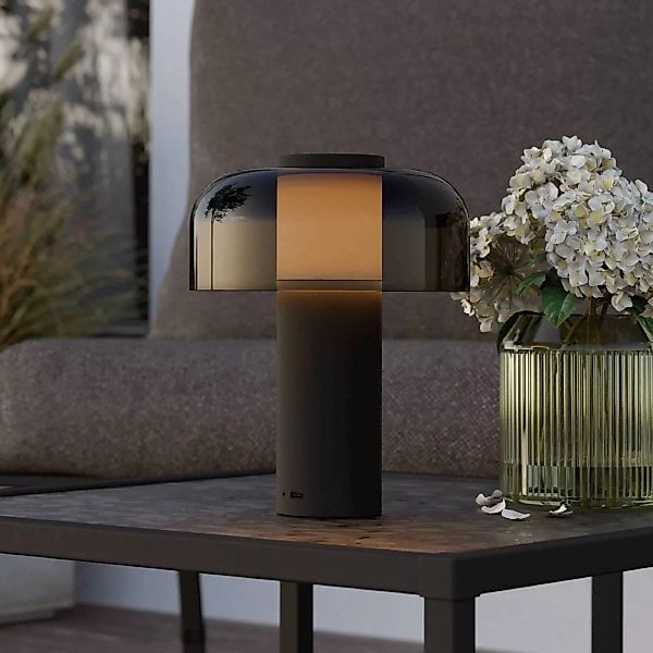 EGLO LED Außen-Tischlampe Ponente Schwarz Akku-Touchdimmer/kabellos/H 200mm günstig online kaufen