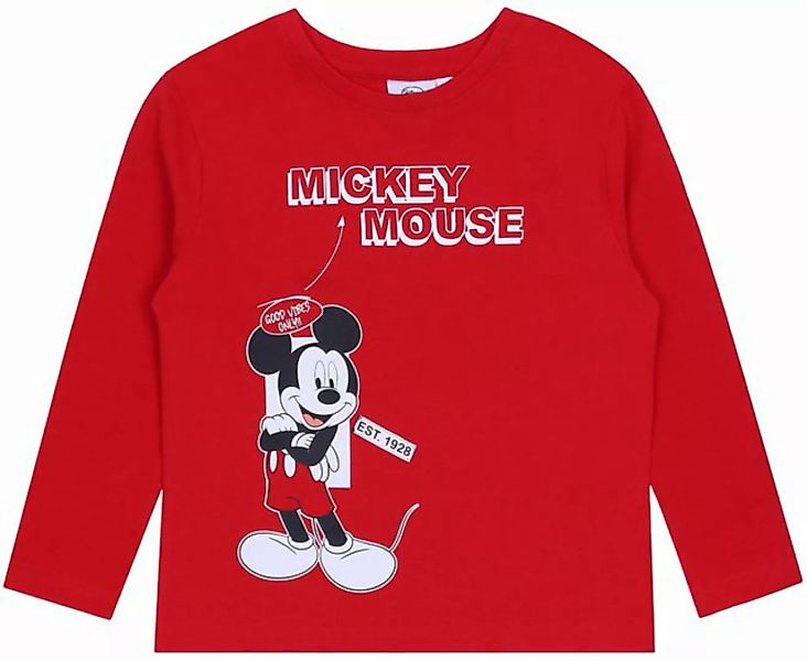 Sarcia.eu Langarmbluse Rotes Sweatshirt/Bluse mit Aufdruck Mickey Mouse DIS günstig online kaufen