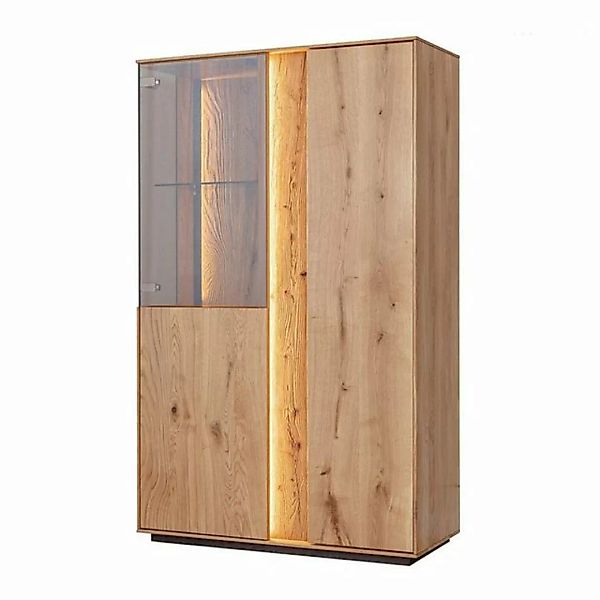 JVmoebel Vitrine Braune LED-Vitrine Luxuriöse Holz Möbel Designer Glasschra günstig online kaufen