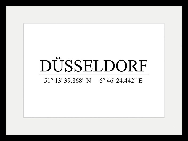 queence Bild »DÜSSELDORF«, Städte-Stadt-Düsseldorf-Schwarz-Weiß, (1 St.), H günstig online kaufen