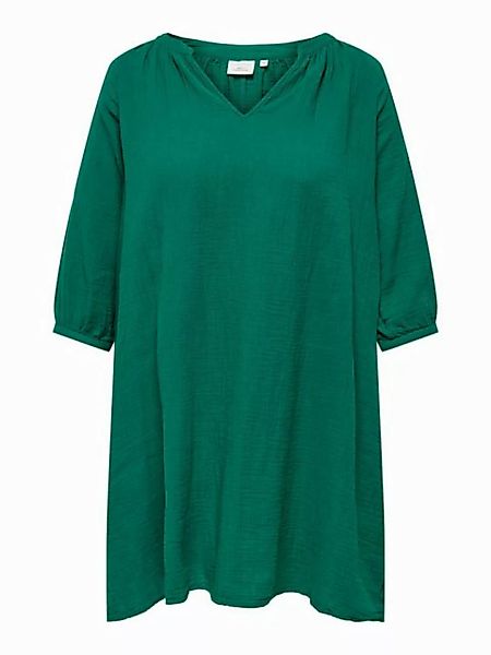 ONLY CARMAKOMA Shirtkleid Midi-Kleid V-Ausschnitt 3/4 Arm regular fit (lang günstig online kaufen