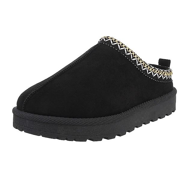 Ital-Design Bequeme Clogs für Damen mit dekorativen Details Snowboots (9045 günstig online kaufen