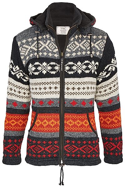 THC Natural Line Strickjacke Schafwollstrickjacke bunt günstig online kaufen