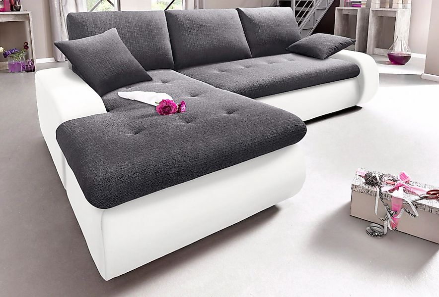 TRENDMANUFAKTUR Ecksofa »Indie, modern und bequem, Materialmix, OTTOs Choic günstig online kaufen