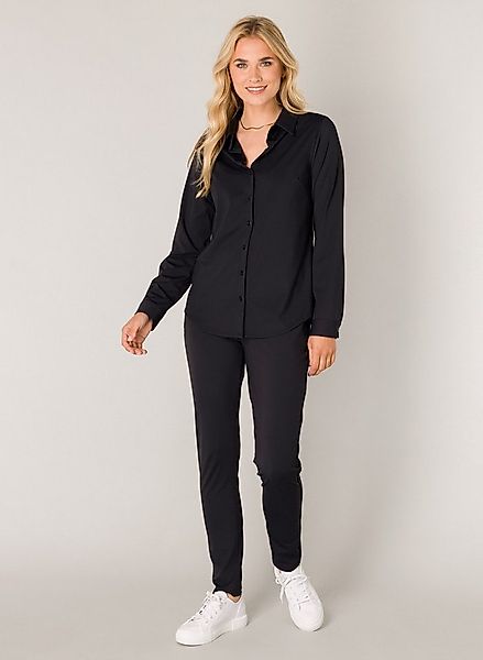 Base Level Langarmbluse Tamara mit Stretch und Knopfleiste günstig online kaufen