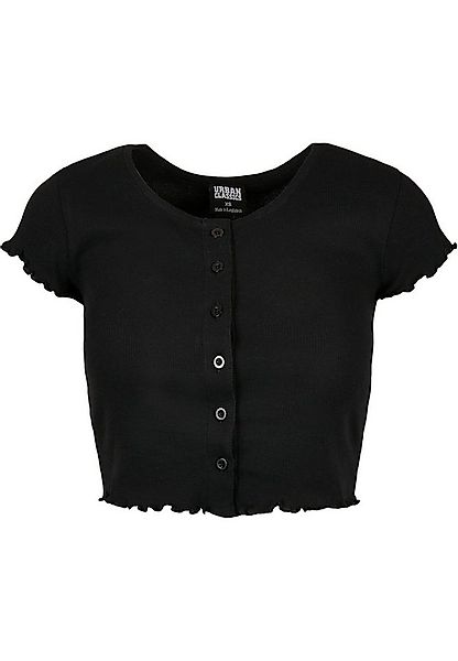 URBAN CLASSICS Kurzarmshirt Urban Classics Damen Ladies Cropped Button Up R günstig online kaufen