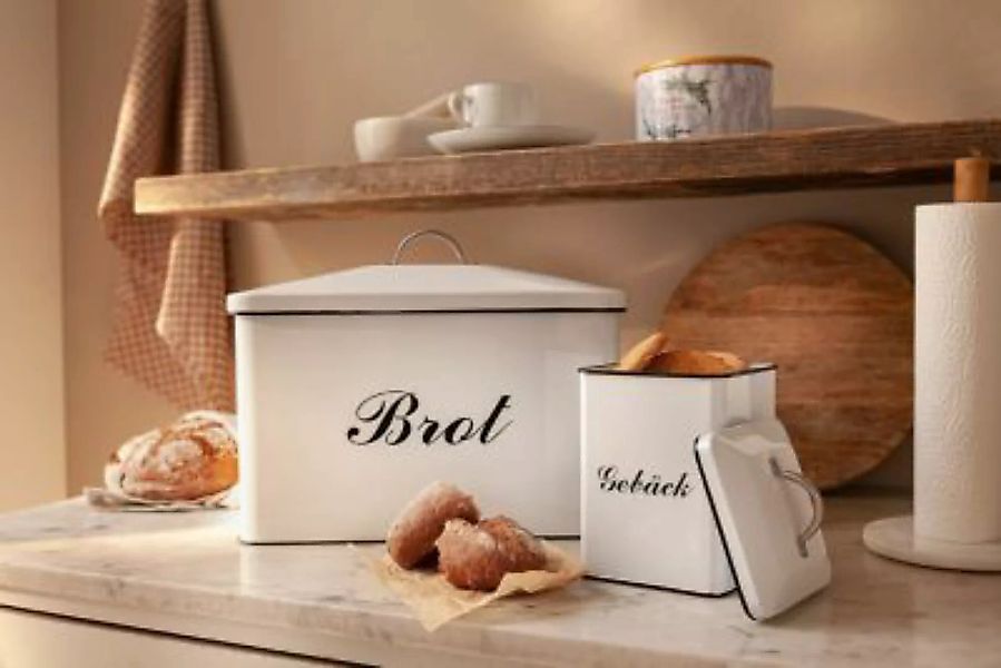 HOME Living Vorratsdose Brot Aufbewahrungsdosen weiß günstig online kaufen