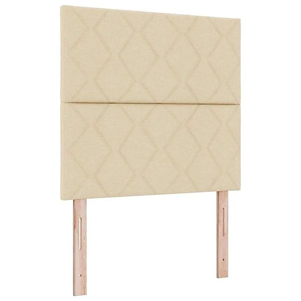 vidaXL Boxspringbett mit Matratze mit LED Creme 120 x 200 cm Stoff 3342940 günstig online kaufen