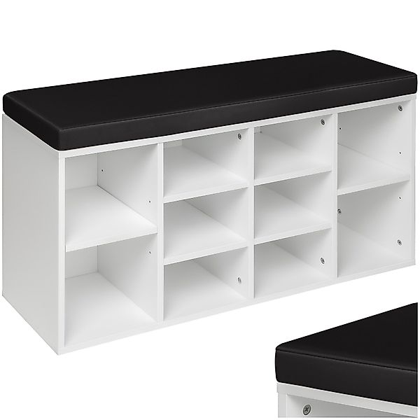 tectake Schuhschrank Schuhregal mit Sitzpolster 103,5x48x30cm günstig online kaufen