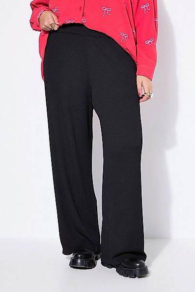 Studio Untold Schlupfhose Hose Wide Legs Struktur Elastikbund günstig online kaufen