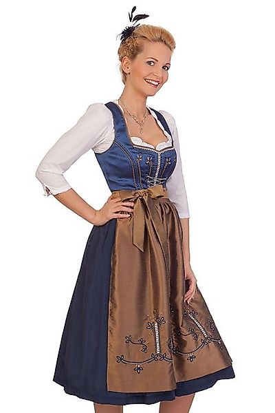 Spieth & Wensky Dirndl Midi Dirndl 2tlg. - WANDA - blau günstig online kaufen