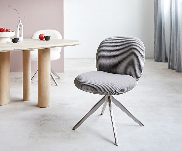 Drehstuhl Nube-Flex Mikrofaser Anthrazit Vintage Kreuzgestell breit Edelsta günstig online kaufen