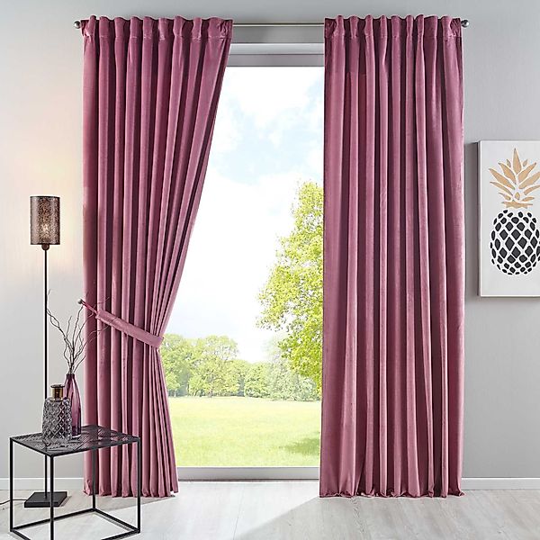 Gardinenbox Vorhang (2 St), verdecketeSchlaufen, verdunkelnd, Samt, Verdunk günstig online kaufen