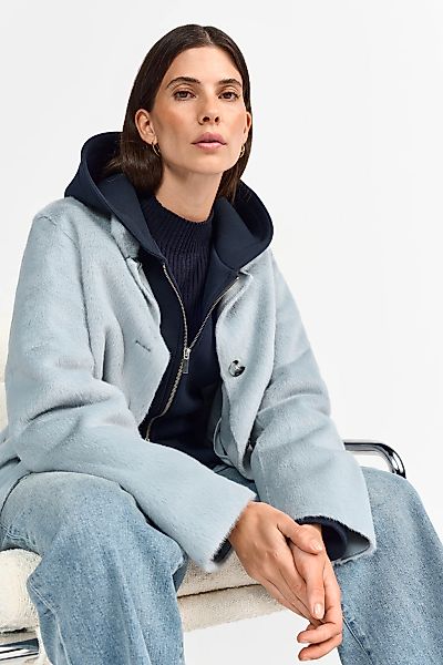 RICHROYAL Fellimitatjacke mit Stehkragen günstig online kaufen