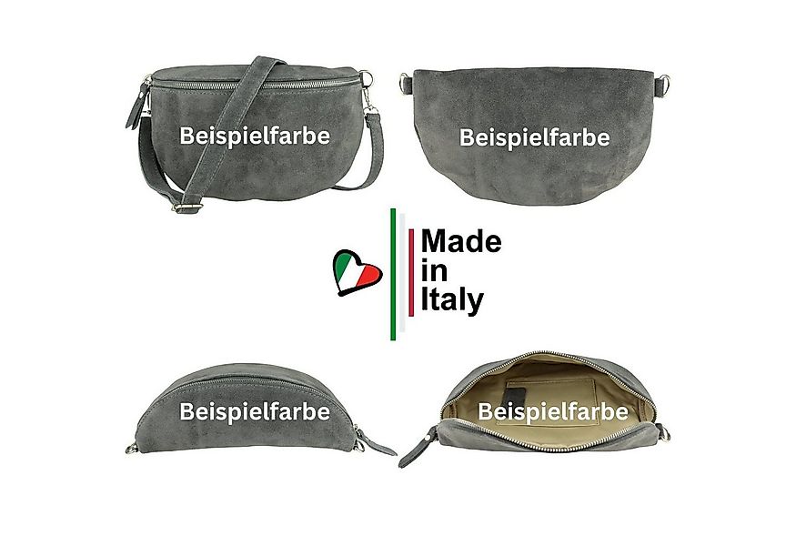 MIRROSI Bauchtasche Damen, Veloursleder, Made in Italy,Umhängetasche, Brust günstig online kaufen