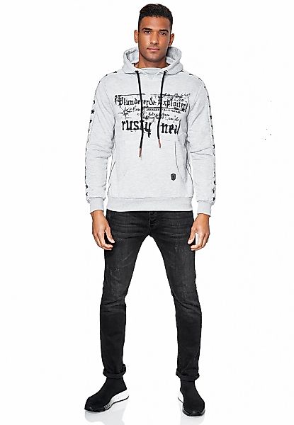 Rusty Neal Kapuzensweatshirt mit plakativem Frontprint günstig online kaufen