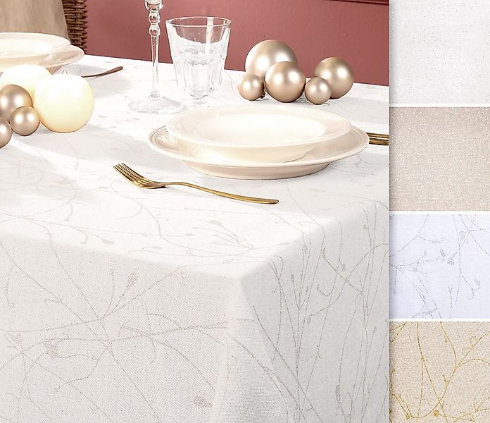 Beautex Tischdecke Baumwolle Tischdecke mit Fleckenschutz, günstig online kaufen