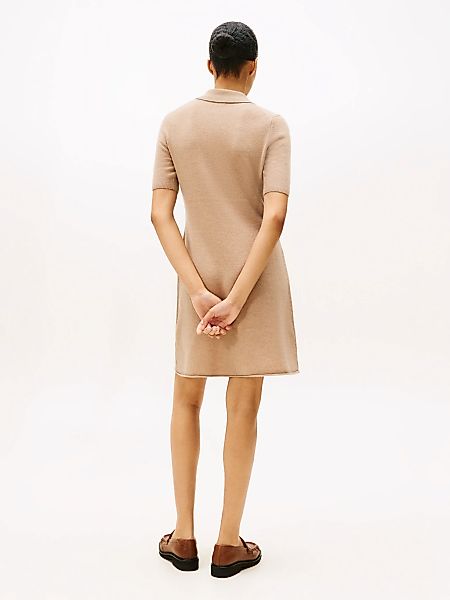 Tommy Hilfiger Strickkleid "SOFT WOOL HALF SL F&F POLO DRESS", aus reiner W günstig online kaufen