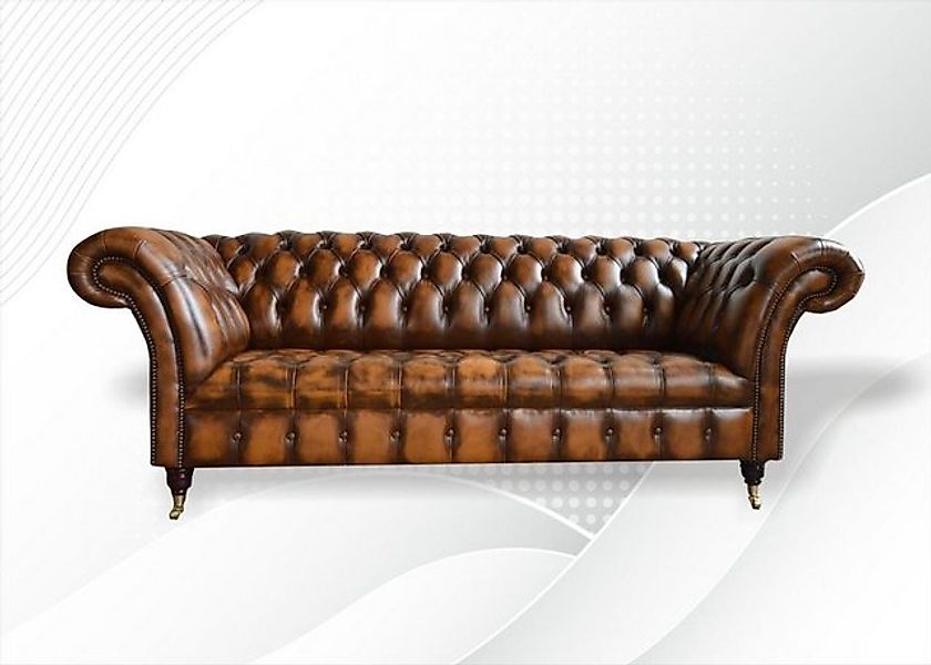 JVmoebel Chesterfield-Sofa Chesterfield 3 Sitzer Design Sofa Couch 225 cm, günstig online kaufen