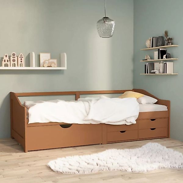 Tagesbett 3-sitzer Schubladen Honigbraun Kiefernholz 90x200 Cm günstig online kaufen