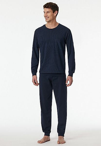 Schiesser Schlafanzug Comfort Essentials (2 tlg) mit gestreiftem Oberteil günstig online kaufen