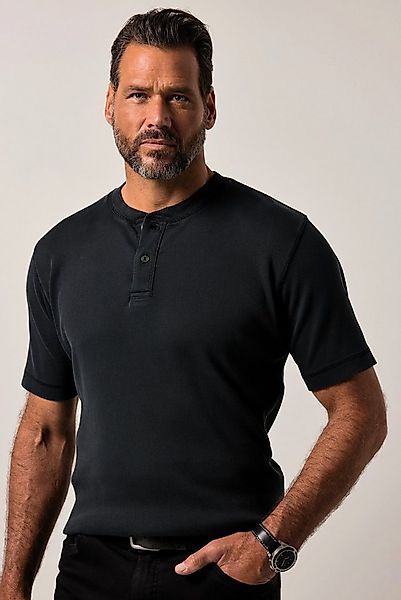 JP1880 T-Shirt Henley FLEXNAMIC® Halbarm Rippjersey Vintage Look günstig online kaufen