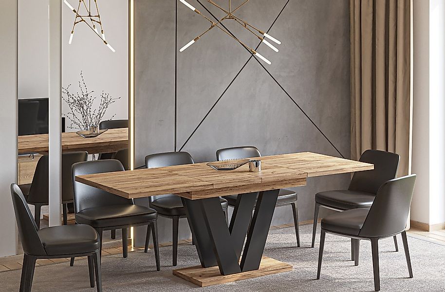 Endo-Moebel Esstisch Lara Esstisch 130–210cm ausziehbar für 8 Personen Tisc günstig online kaufen