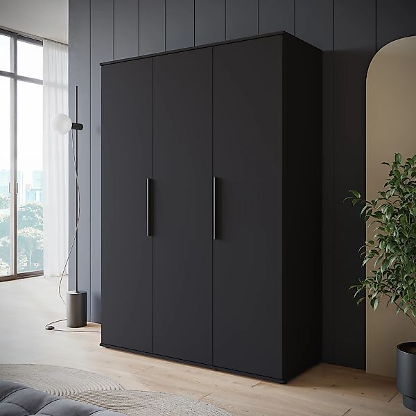 OTTO home Kleiderschrank "LAGOS Wäscheschrank, Garderobe, schwarze Griffe, günstig online kaufen