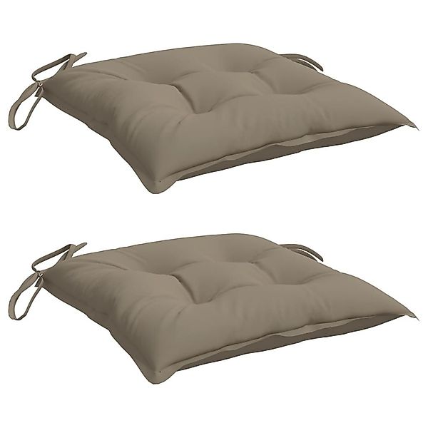 vidaXL Sitzauflage Palettenkissen 2 Stk. Taupe günstig online kaufen