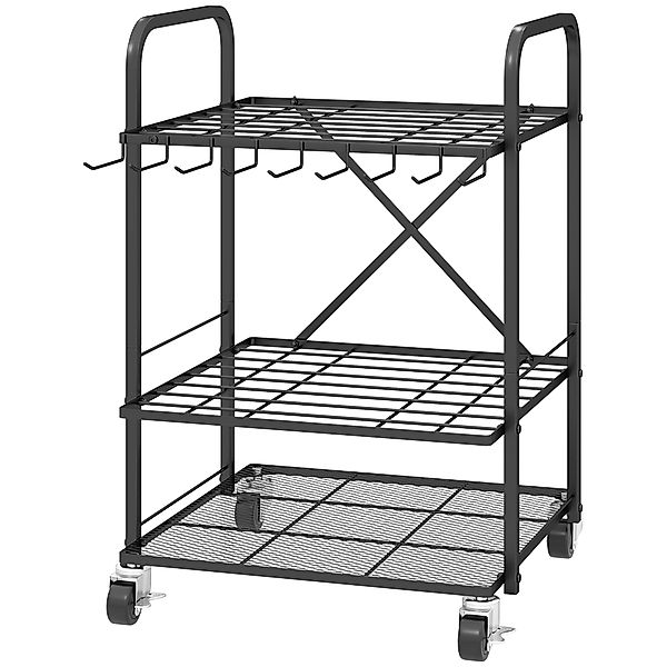 Outsunny Gartenwerkzeug-Organizer mit 9 Haken, Gartenwerkzeugträger 40 Fäch günstig online kaufen