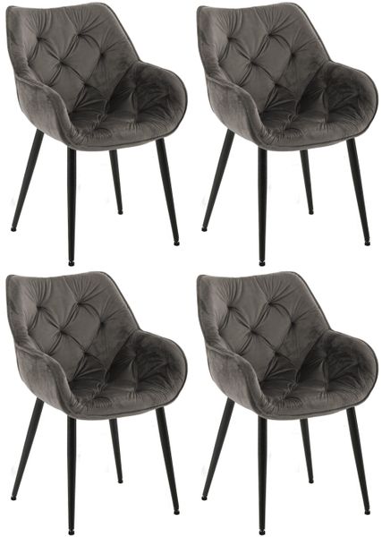 CLP Esszimmerstuhl Tanna Samt (4er Set), günstig online kaufen