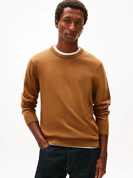 Tommy Hilfiger Rundhalspullover "ESSENTIAL COTTON CREW NECK" 100% Baumwolle günstig online kaufen