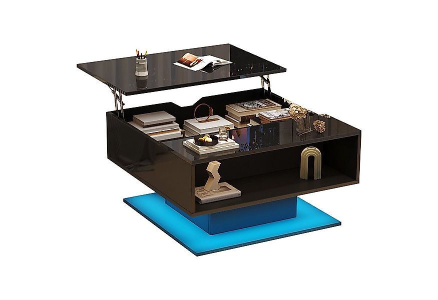 OKWISH Couchtisch mit hydraulischem Aufzug (Kaffeetisch mit Versteckter Sta günstig online kaufen