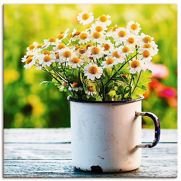 Artland Wandbild "Frühlingsgarten mit Gänseblümchen" Blumen 1 Stk. tlg. als günstig online kaufen