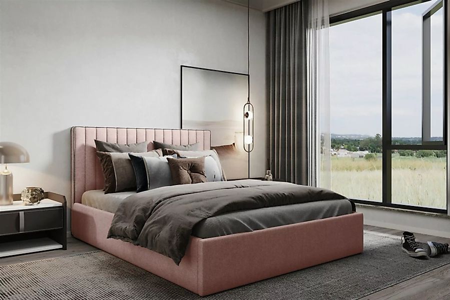 Fun Möbel Polsterbett Polsterbett Schlafzimmerbett ELIOS Komplett-Set in St günstig online kaufen