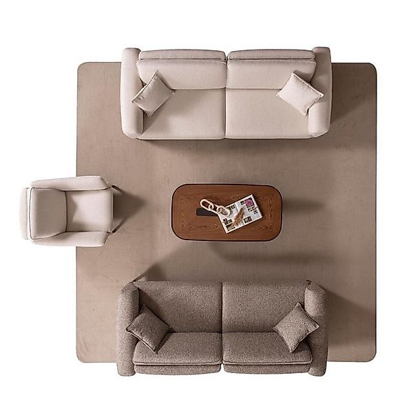 Nobelaa Sofa Sitzgruppe/Sofa Set - Wohnzimmergarnitur "Mallow" 3+3+1 günstig online kaufen