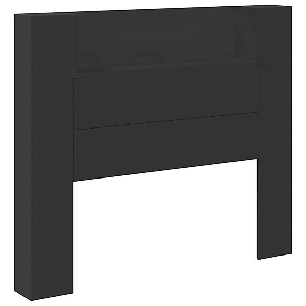 vidaXL Kopfteil mit Regal Schwarz 120 x 16,5 x 103,5 cm Holzwerkstoff 34186 günstig online kaufen