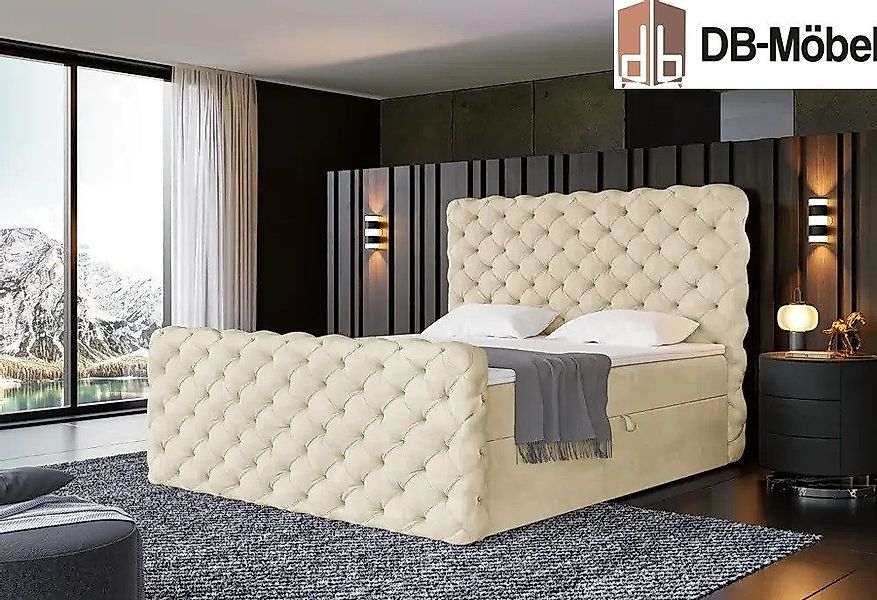 DB-Möbel Boxspringbett "RUBEN"mit Bettkasten - Gepolstert günstig online kaufen