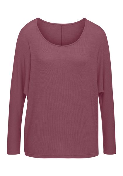 LASCANA Langarmshirt "mit Fledermausärmeln" aus weichem Viskose-Feinstrick günstig online kaufen