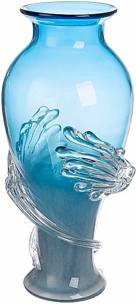 Casablanca by Gilde Tischvase "Vase Wave blau" günstig online kaufen