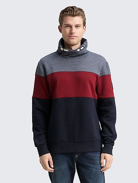 TOM TAILOR Sweatshirt Strick & Sweatshirts Snood Sweatshirt mit Colour Bloc günstig online kaufen