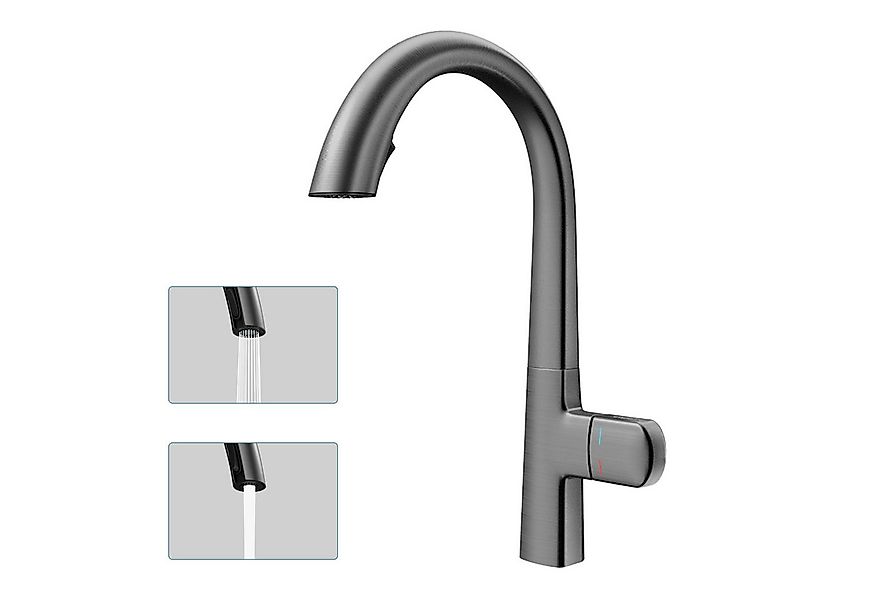 doporro Küchenarmatur Spültischarmatur Wasserhahn Küche Vollkupfer 360° Sch günstig online kaufen