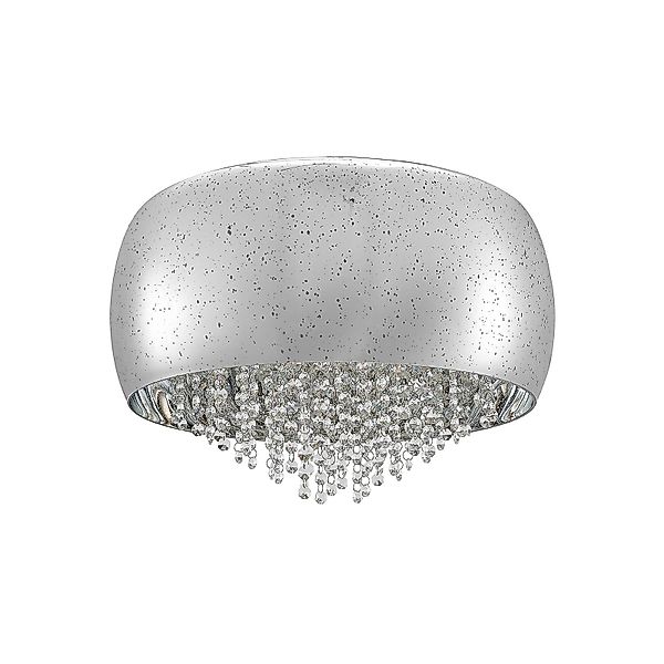Lucande Elinara Kristall-Deckenlampe, 50 cm chrom günstig online kaufen