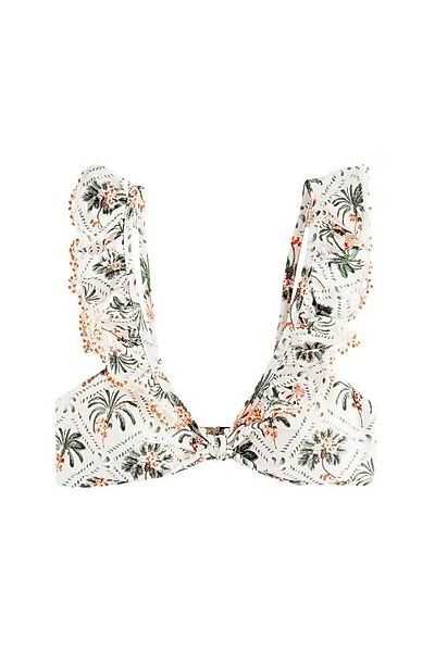 Next Triangel-Bikini-Top Bikini-Kurztop mit Perlen und Rüschen (1-St) günstig online kaufen