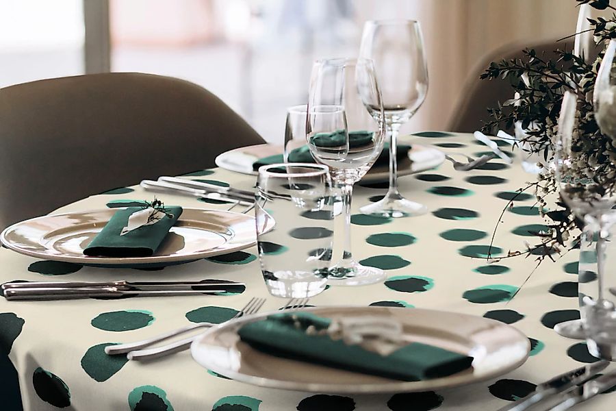 Adam Tischdecke "Dots" aus Bio-Baumwolle,Made in Germany günstig online kaufen