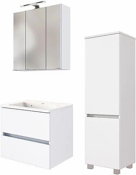 welltime Badmöbel-Set »Welltime Möbel Baabe Waschtisch-Set 3tlg. oder 5tlg. günstig online kaufen