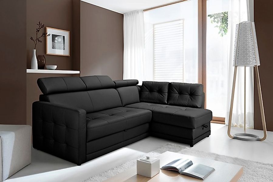 exxpo - sofa fashion Ecksofa »Arles, Federkern, zeitlos, Breite 225cm, L-Fo günstig online kaufen